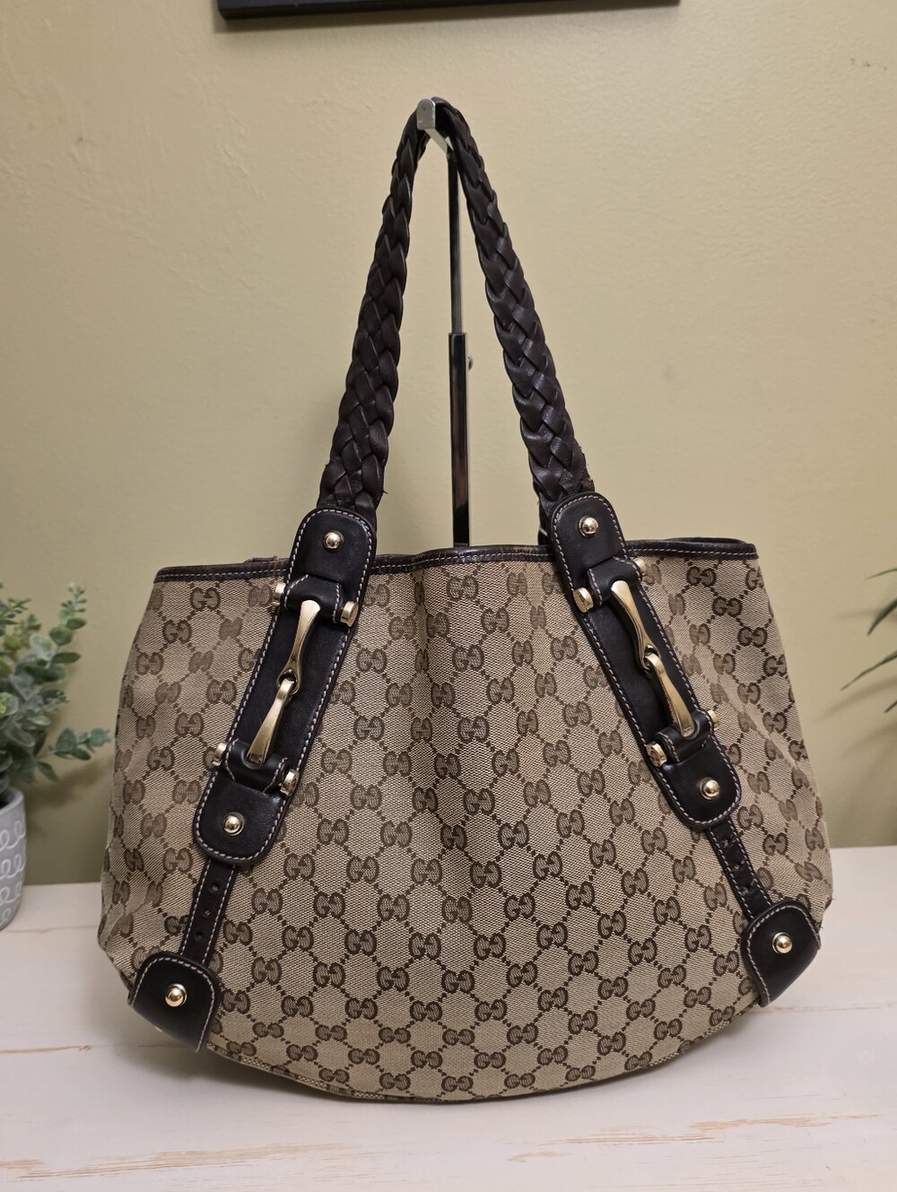 Gucci | Tan Canvas With Brown Leather Trim And Handles *Sold As-Is*